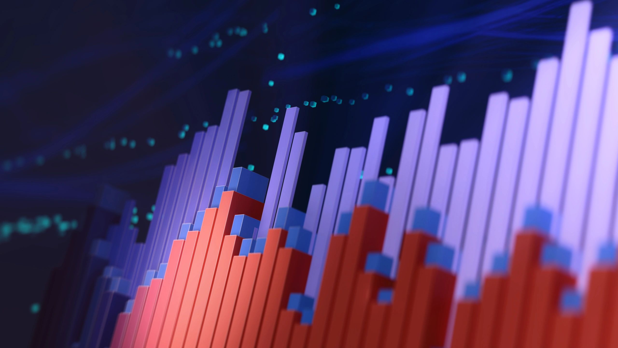Abstract finance and analytics visualization representing data-driven lead qualification